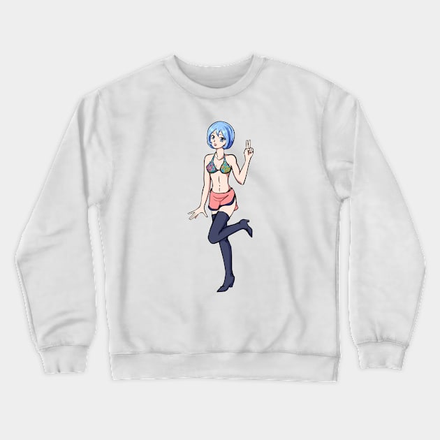 crypto - NFT - manga girl – Kryptine - [Kryptine 74] [1552000] Crewneck Sweatshirt by LiveForever